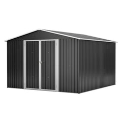 Bellemave® 10' x 10' Metal Storage Shed for Outdoor, Steel Yard Shed with Design of Lockable Doors - Bellemave