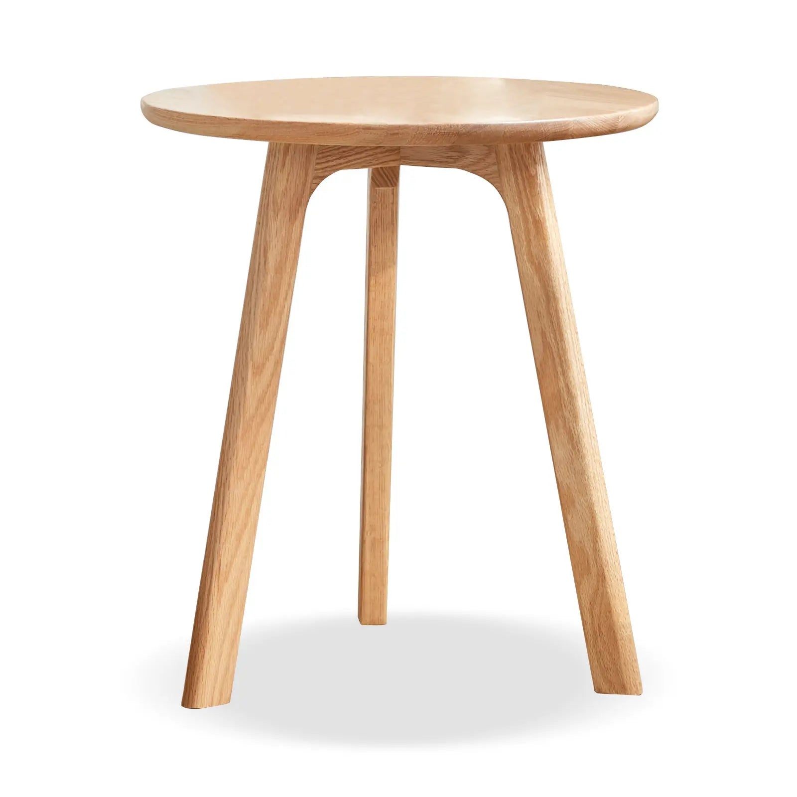 Bellemave® 100% Natural Solid Oak Wood Round End Table - Bellemave
