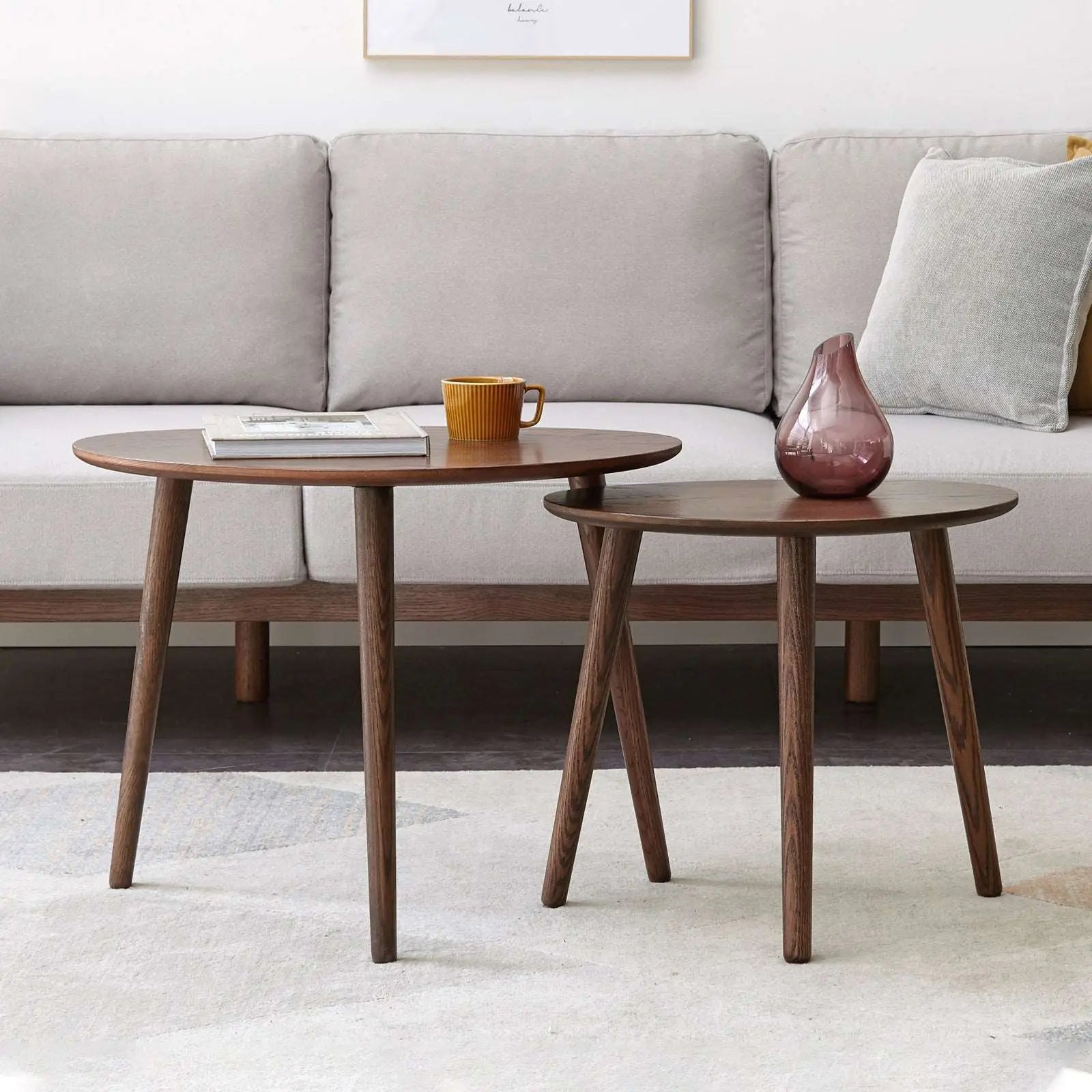 Bellemave® 100% Solid Oak Wood Center Table Low Table - Bellemave