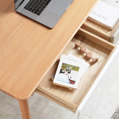 Bellemave® 100% Solid Wood Computer Desk with 2 Drawers - Bellemave