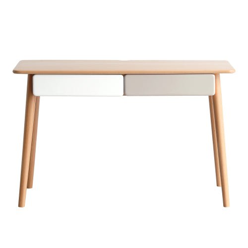 Bellemave® 100% Solid Wood Computer Desk with 2 Drawers - Bellemave