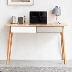 Bellemave® 100% Solid Wood Computer Desk with 2 Drawers - Bellemave