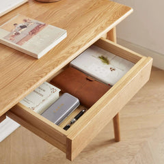 Bellemave® 100% Solid Wood Natural Wood Computer Desk - Bellemave