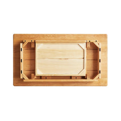 Bellemave® 100% Solid Wood Natural Wood Computer Desk - Bellemave