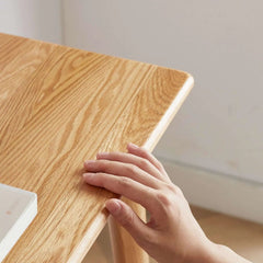 Bellemave® 100% Solid Wood Natural Wood Computer Desk - Bellemave