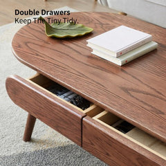 Bellemave® 100% Solid Wood Table with Drawers - Bellemave