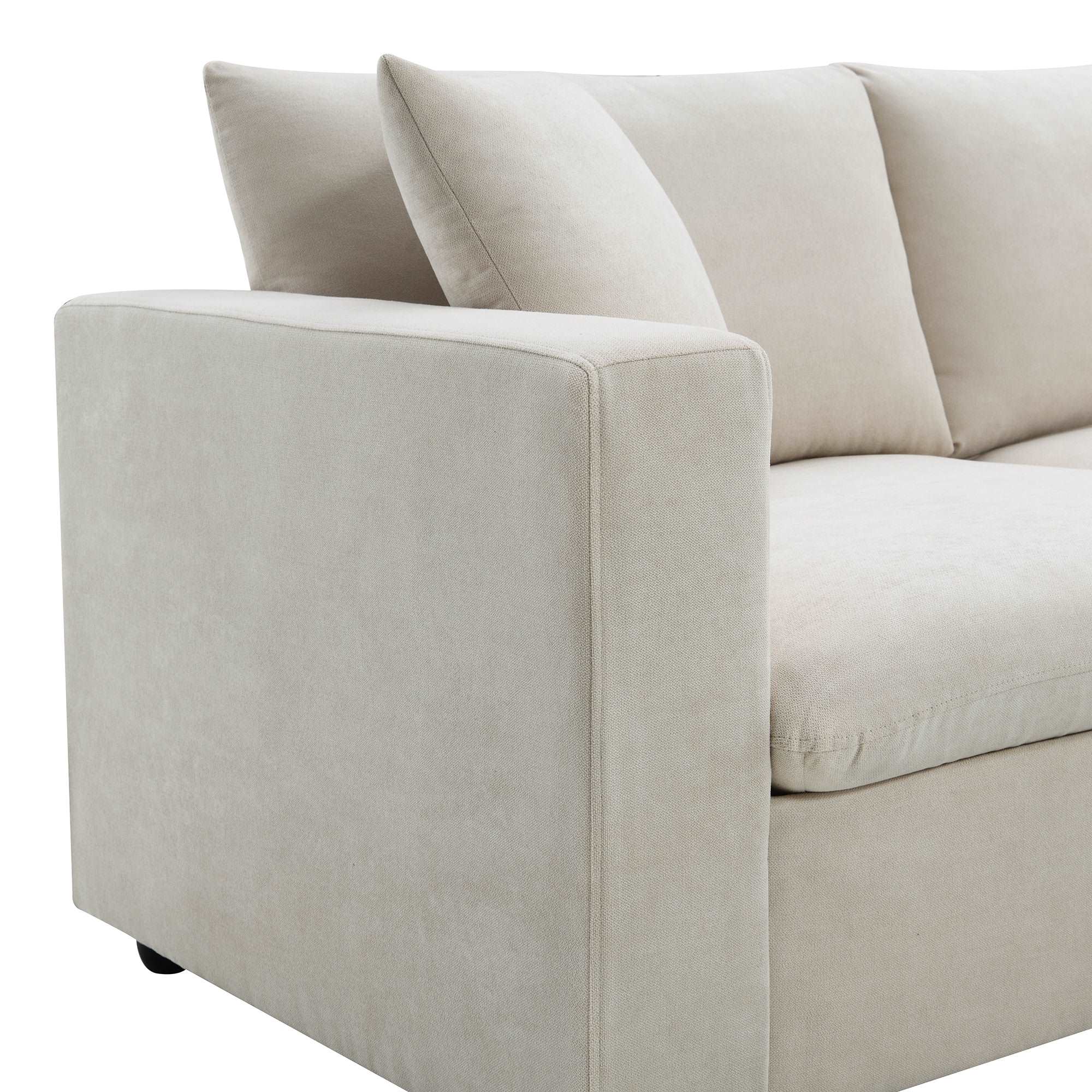 Bellemave® 100.4" Modern Sectional Sofa,L - shaped Couch Set with 2 Free Pillows - Bellemave