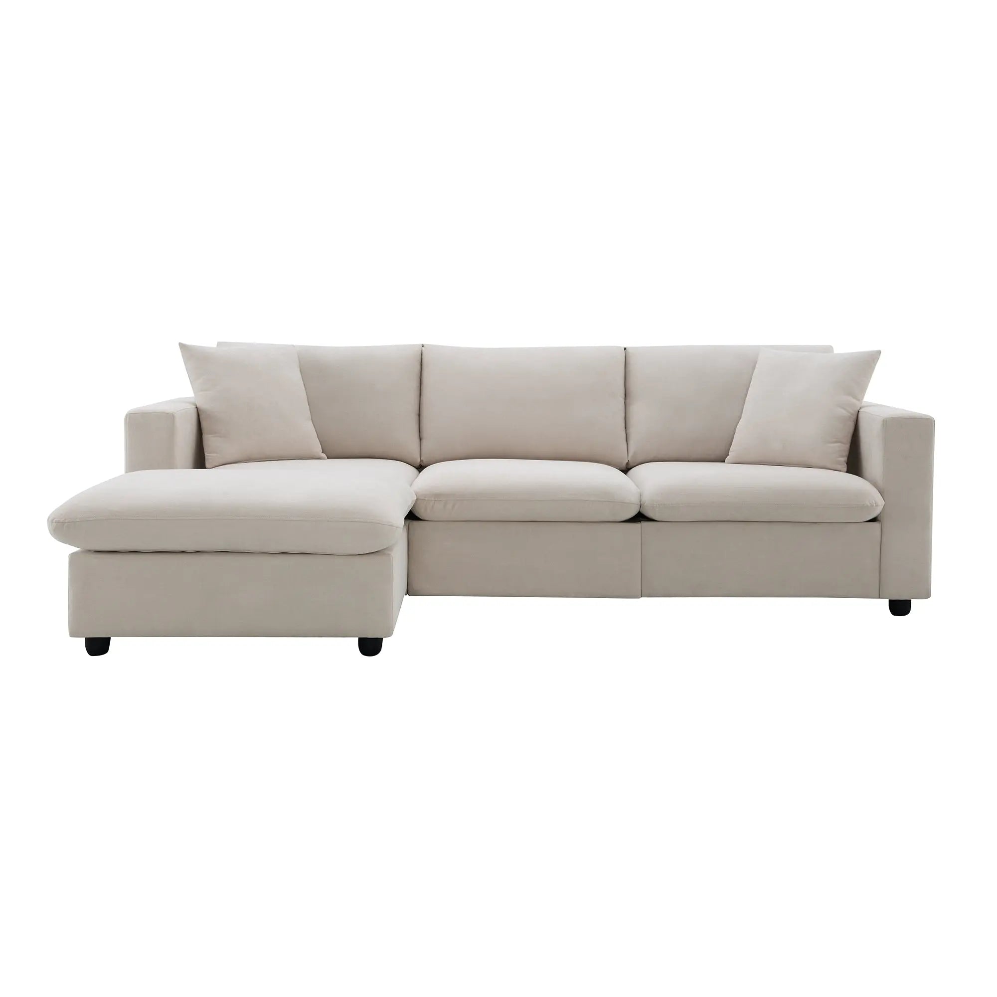 Bellemave® 100.4" Modern Sectional Sofa,L - shaped Couch Set with 2 Free Pillows - Bellemave