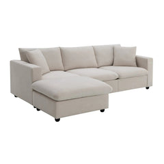 Bellemave® 100.4" Modern Sectional Sofa,L - shaped Couch Set with 2 Free Pillows - Bellemave
