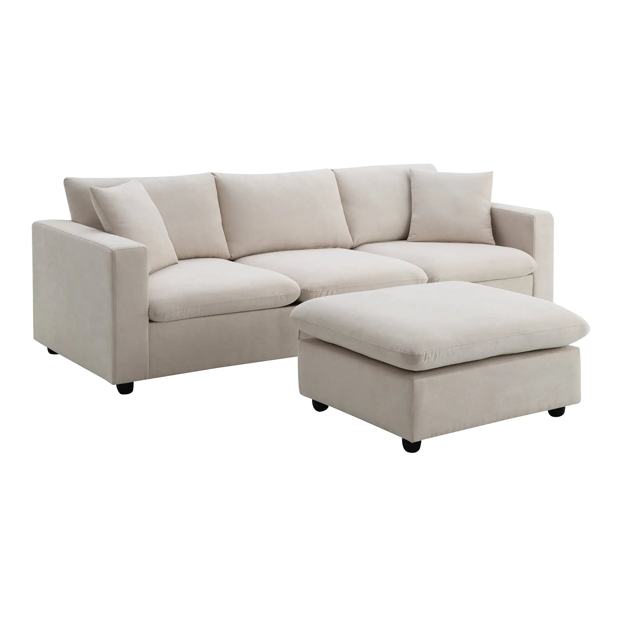 Bellemave® 100.4" Modern Sectional Sofa,L - shaped Couch Set with 2 Free Pillows - Bellemave