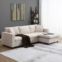 Bellemave® 100.4" Modern Sectional Sofa,L - shaped Couch Set with 2 Free Pillows - Bellemave