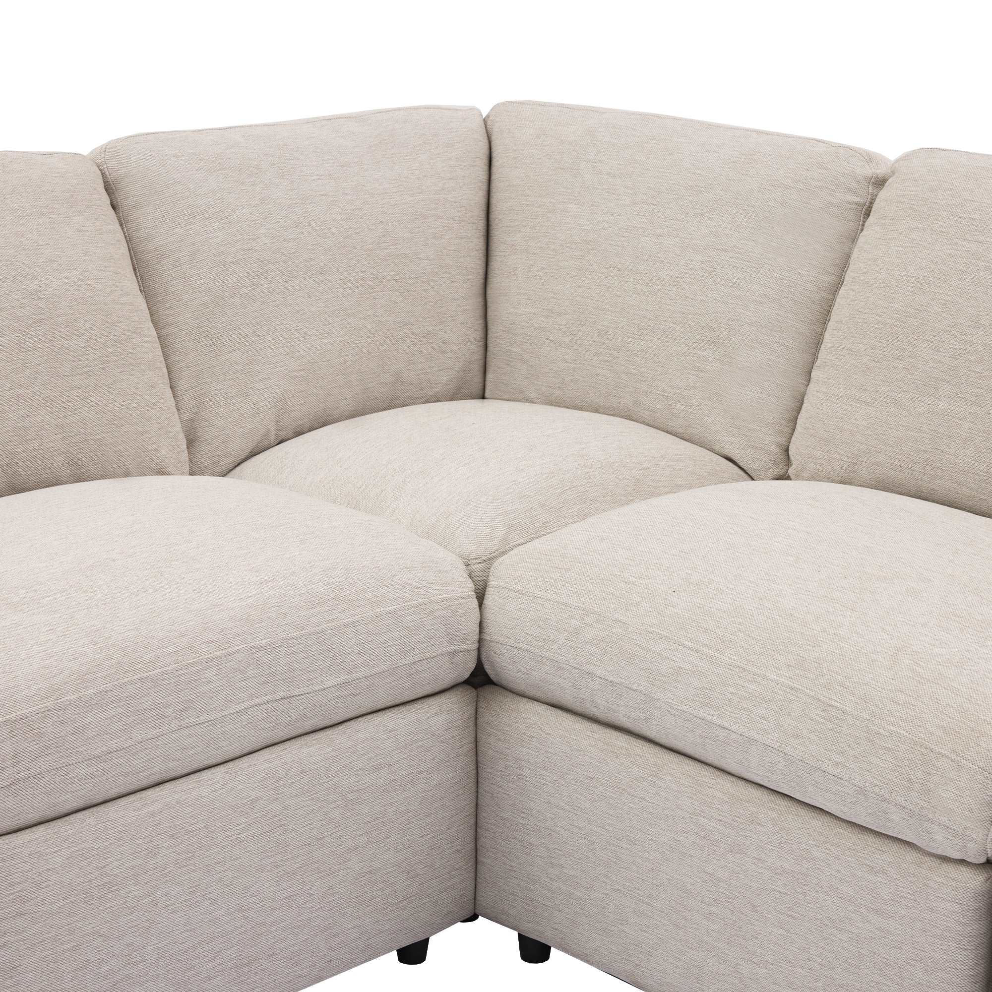 Bellemave® 104" Power Recliner Corner Sofa Home Theater Reclining Sofa Sectional Couches with Storage Box, Cup Holders, USB Ports and Power Socket - Bellemave