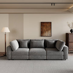 Bellemave® 105" 3 Seater Sofa with Removable Back Cushions and 5 Pillows - Bellemave