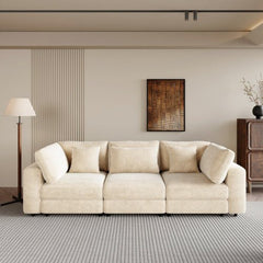 Bellemave® 105" 3 Seater Sofa with Removable Back Cushions and 5 Pillows - Bellemave