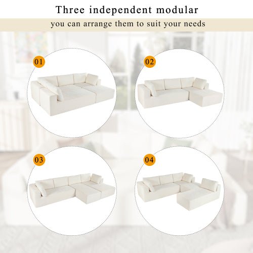 Bellemave® 106.5" Modern Large Modular Sectional Sofa - Bellemave