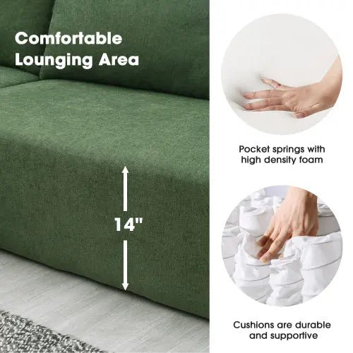 Bellemave® 109" L - Shape Modern Simple Modular Sectional Living Room Sofa Set - Bellemave