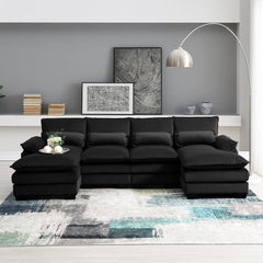 Bellemave® 109.8" Modern U - shaped Sectional Sofa with Waist Pillows - Bellemave
