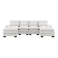 Bellemave® 109.8" Modern U - shaped Sectional Sofa with Waist Pillows - Bellemave