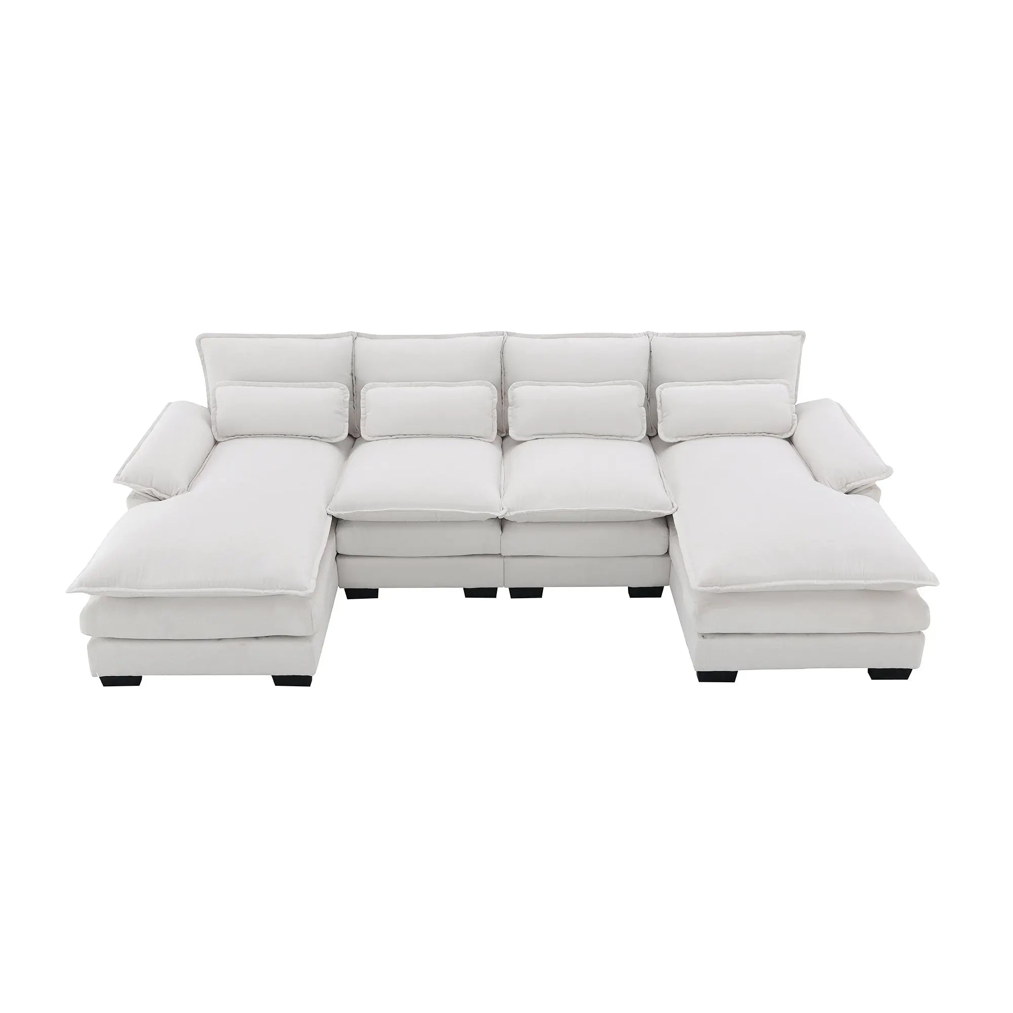 Bellemave® 109.8" Modern U - shaped Sectional Sofa with Waist Pillows - Bellemave