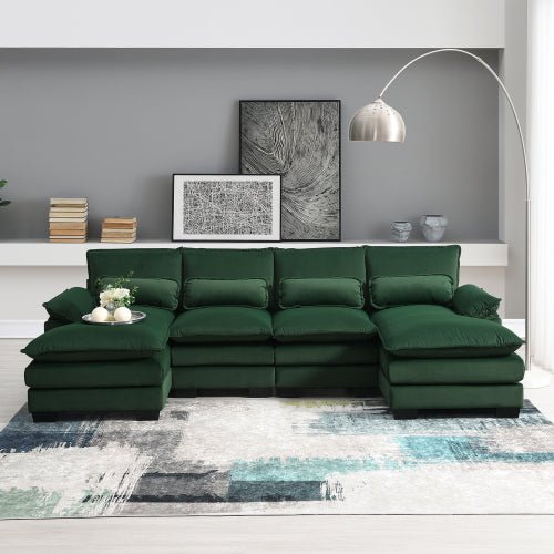 Bellemave® 109.8" Modern U - shaped Sectional Sofa with Waist Pillows - Bellemave
