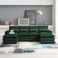 Bellemave® 109.8" Modern U - shaped Sectional Sofa with Waist Pillows - Bellemave