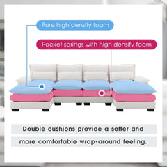 Bellemave® 109.8" Modern U - shaped Sectional Sofa with Waist Pillows - Bellemave