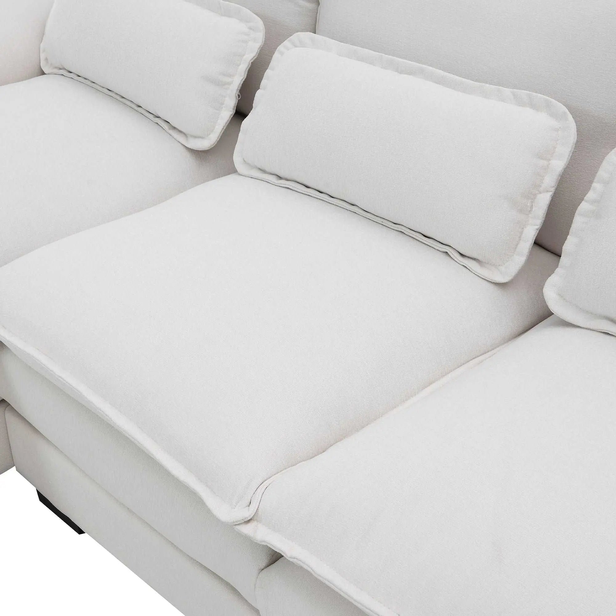 Bellemave® 109.8" Modern U - shaped Sectional Sofa with Waist Pillows - Bellemave