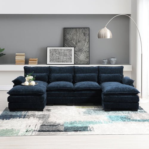 Bellemave® 109.8" Modern U - shaped Sectional Sofa with Waist Pillows - Bellemave