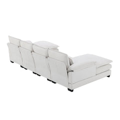 Bellemave® 109.8" Modern U - shaped Sectional Sofa with Waist Pillows - Bellemave