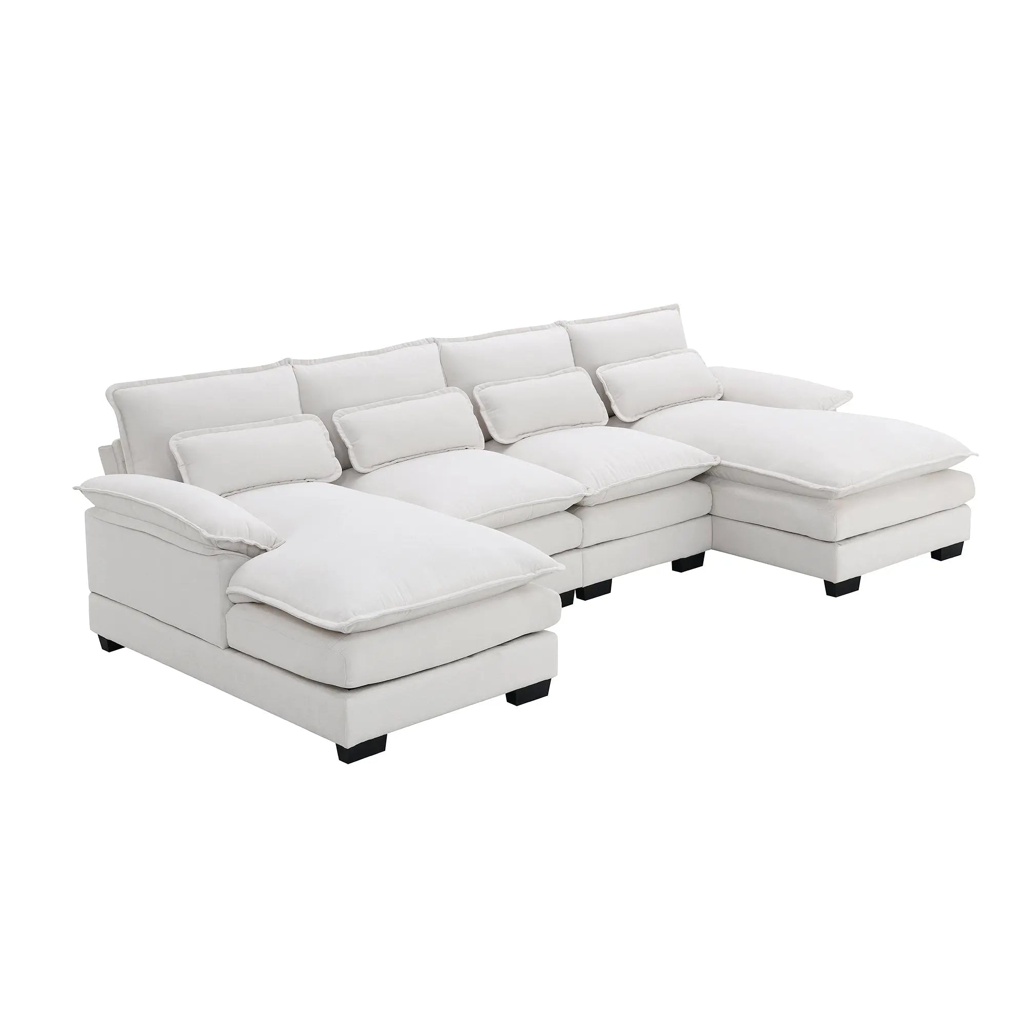 Bellemave® 109.8" Modern U - shaped Sectional Sofa with Waist Pillows - Bellemave