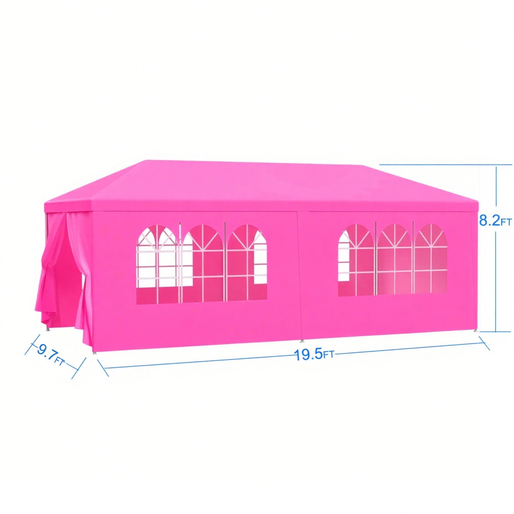Bellemave® 10x20' Wedding Party Canopy Tent Outdoor Gazebo with 6 Removable Sidewalls Black Color - Bellemave