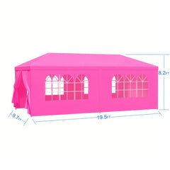 Bellemave® 10x20' Wedding Party Canopy Tent Outdoor Gazebo with 6 Removable Sidewalls Black Color - Bellemave