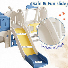 Bellemave® 11 in 1 Toddler Playset with Slid ,Basketball Hoop and Extra Long Aisle, Climbing and Strong swing - Bellemave
