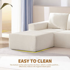 Bellemave® 110" Luxury Chenille U Shaped Sectional Sofa - Bellemave