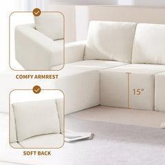 Bellemave® 110" Luxury Chenille U Shaped Sectional Sofa - Bellemave