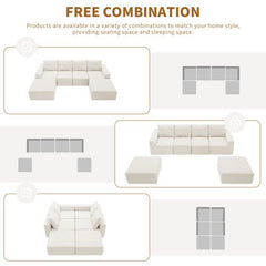 Bellemave® 110" Luxury Chenille U Shaped Sectional Sofa - Bellemave