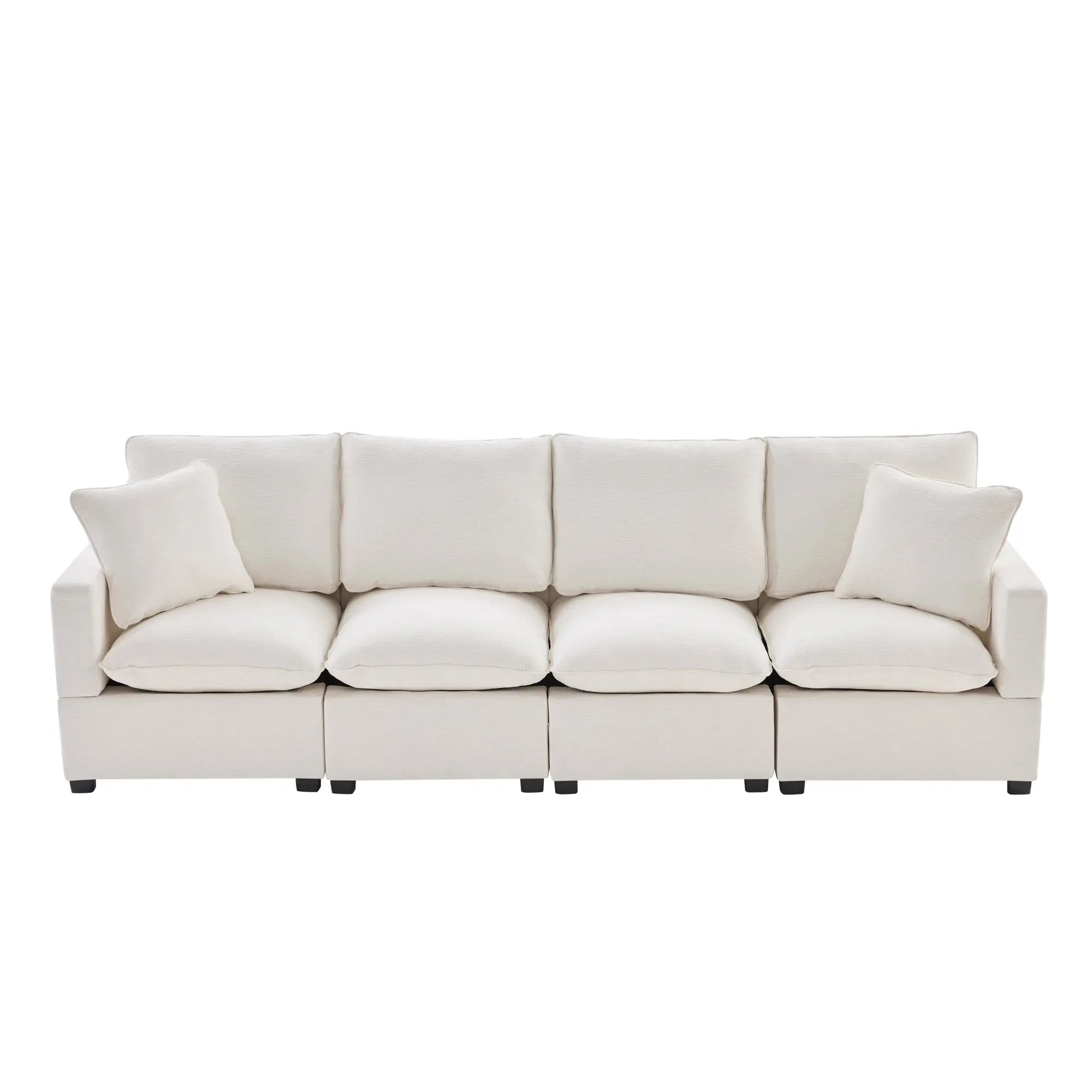 Bellemave® 110" Modern Chenille Modular Sofa with 2 Pillows Included - Bellemave