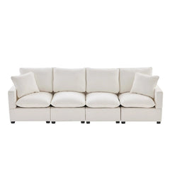 Bellemave® 110" Modern Chenille Modular Sofa with 2 Pillows Included - Bellemave