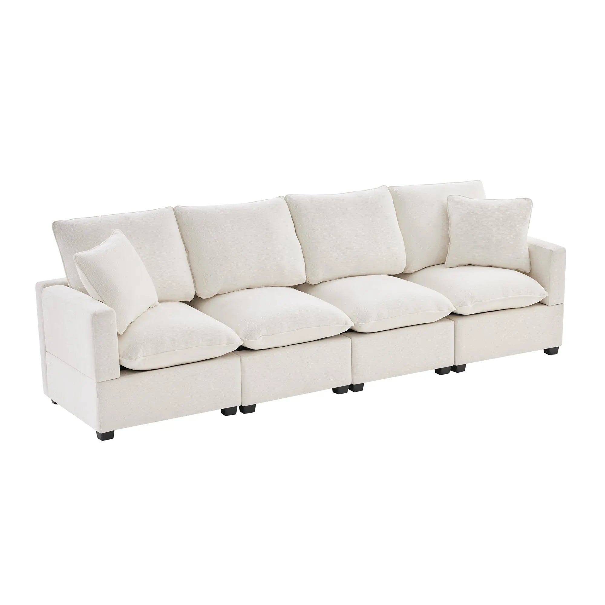 Bellemave® 110" Modern Chenille Modular Sofa with 2 Pillows Included - Bellemave
