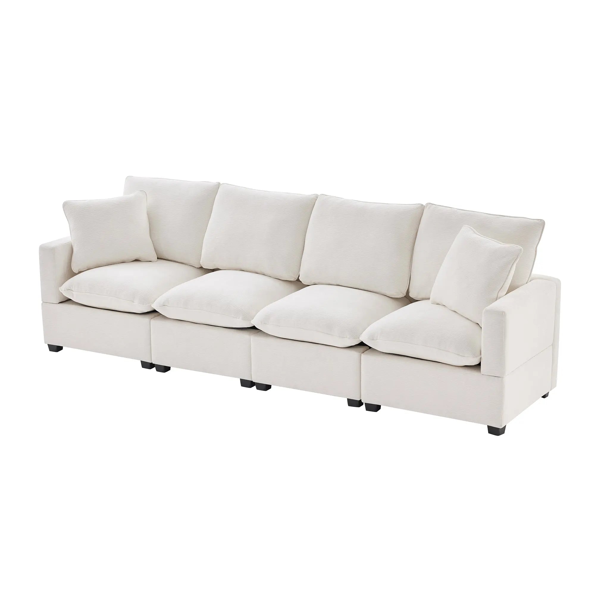 Bellemave® 110" Modern Chenille Modular Sofa with 2 Pillows Included - Bellemave