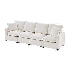 Bellemave® 110" Modern Chenille Modular Sofa with 2 Pillows Included - Bellemave