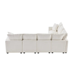 Bellemave® 110" U - Shape Modern Chenille Modular Sofa with 2 Pillows Included - Bellemave