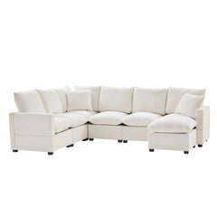 Bellemave® 110" U - Shape Modern Chenille Modular Sofa with 2 Pillows Included - Bellemave