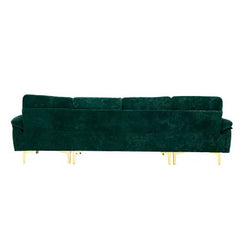 Bellemave® 114" U - Shape Sectional Sofa, Mid Century Modern Couch with Chaise and Ottoman - Bellemave