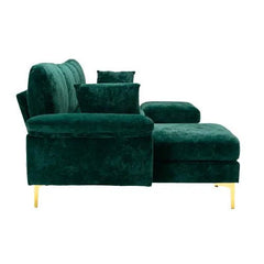 Bellemave® 114" U - Shape Sectional Sofa, Mid Century Modern Couch with Chaise and Ottoman - Bellemave