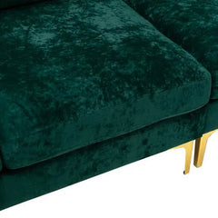 Bellemave® 114" U - Shape Sectional Sofa, Mid Century Modern Couch with Chaise and Ottoman - Bellemave