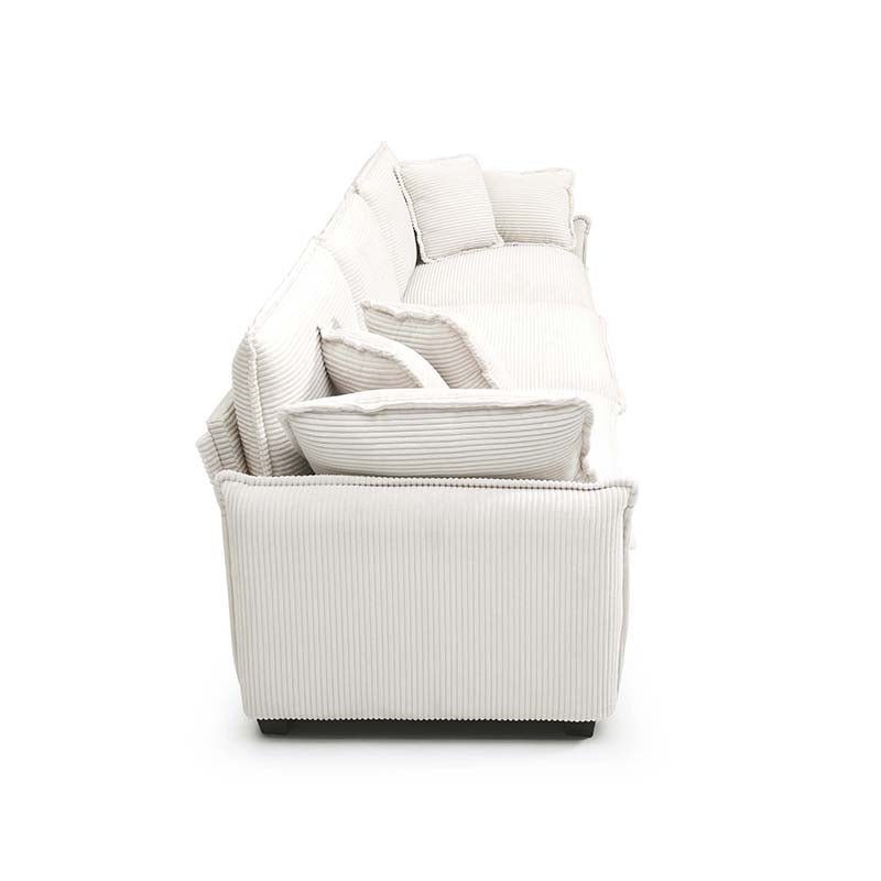 Bellemave® 115.34" Modern 3 - Seater Sectional Sofa with 2 Arm Pillows and 3 Throw Pillows - Bellemave