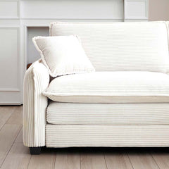 Bellemave® 115.34" Modern 3 - Seater Sectional Sofa with 2 Arm Pillows and 3 Throw Pillows - Bellemave