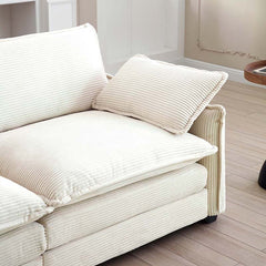 Bellemave® 115.34" Modern 3 - Seater Sectional Sofa with 2 Arm Pillows and 3 Throw Pillows - Bellemave
