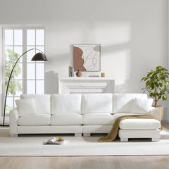 Bellemave® 119" L - Shaped Modern Chenille Oversized Sectional Sofa with 2 Free pillows - Bellemave